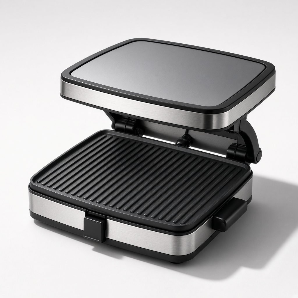 Kontaktgrill elektrisch, glatt/ geriffelt